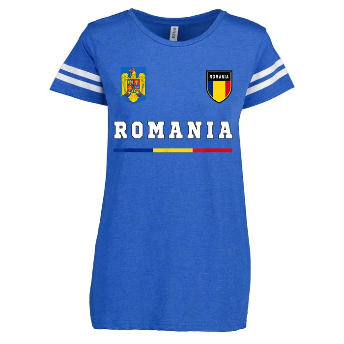 Romania Sport/Soccer Jersey Tee Flag Football Enza Ladies Jersey Football T-Shirt