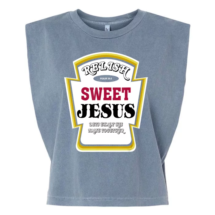 Relish Sweet Jesus Christian Parody Garment-Dyed Women's Muscle Tee