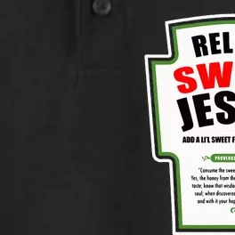 Relish Sweet Jesus Funny Christian Condiments for Christ Dry Zone Grid Performance Polo