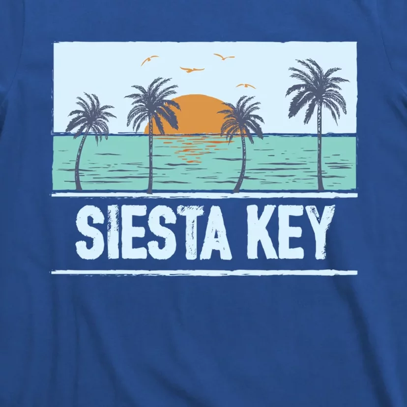 Retro Siesta Key Florida Tropical Sunset Beach Vacation Meaningful Gift T-Shirt