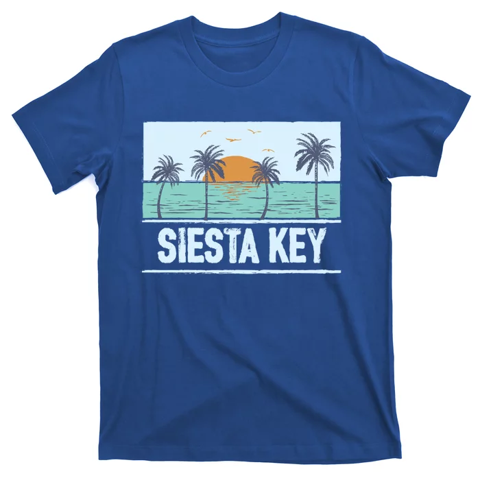 Retro Siesta Key Florida Tropical Sunset Beach Vacation Meaningful Gift T-Shirt