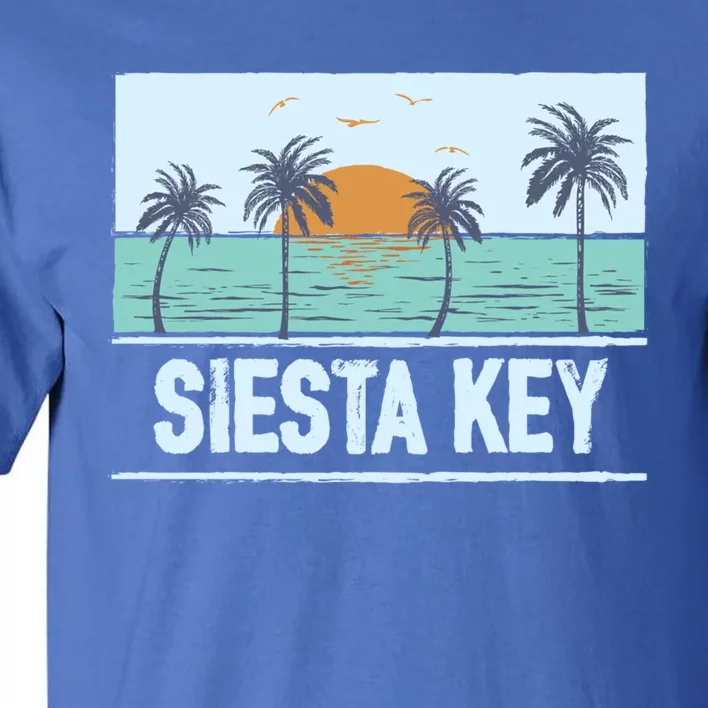 Retro Siesta Key Florida Tropical Sunset Beach Vacation Meaningful Gift Tall T-Shirt