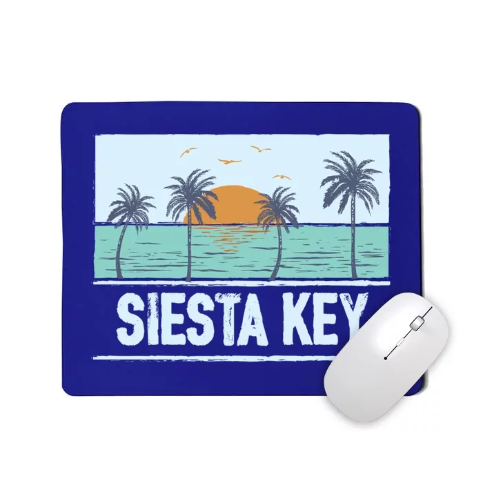 Retro Siesta Key Florida Tropical Sunset Beach Vacation Meaningful Gift Mousepad