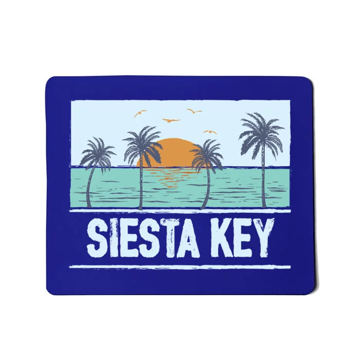 Retro Siesta Key Florida Tropical Sunset Beach Vacation Meaningful Gift Mousepad