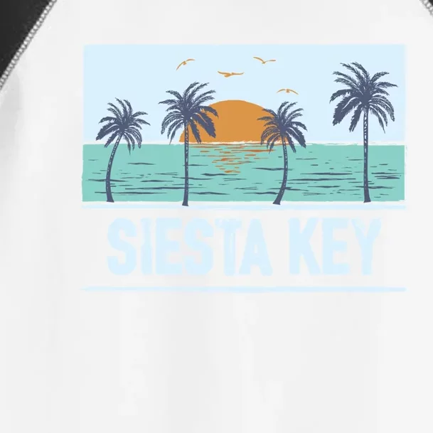 Retro Siesta Key Florida Tropical Sunset Beach Vacation Meaningful Gift Toddler Fine Jersey T-Shirt