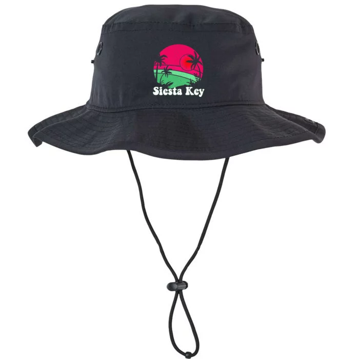 Retro Siesta Key Beach Design Siesta Key Illustration Legacy Cool Fit Booney Bucket Hat