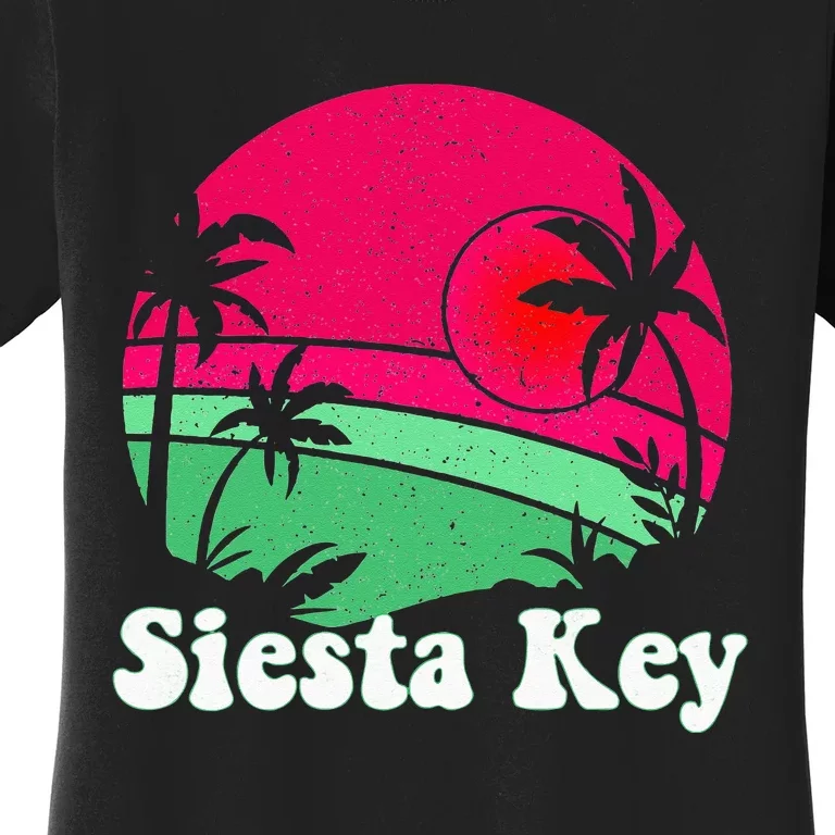 Retro Siesta Key Beach Design Siesta Key Illustration Women's T-Shirt