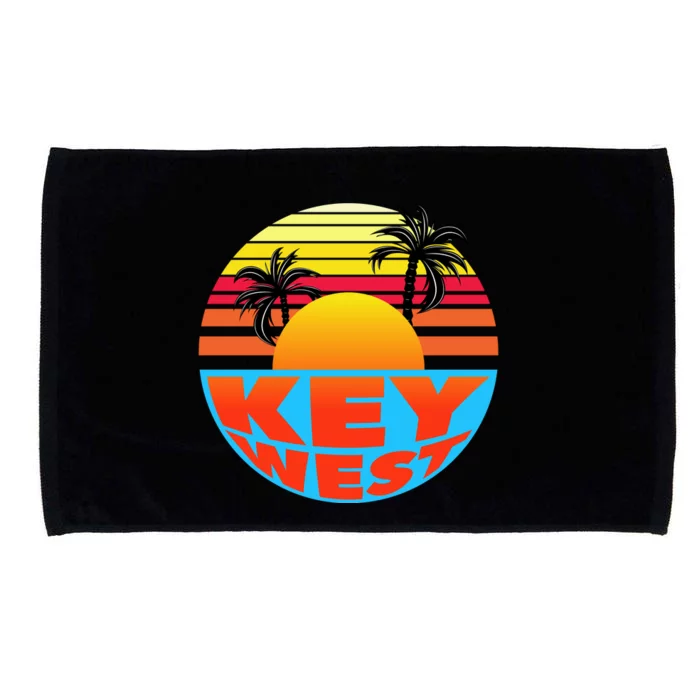 Retro Sunset Key West Florida Microfiber Hand Towel