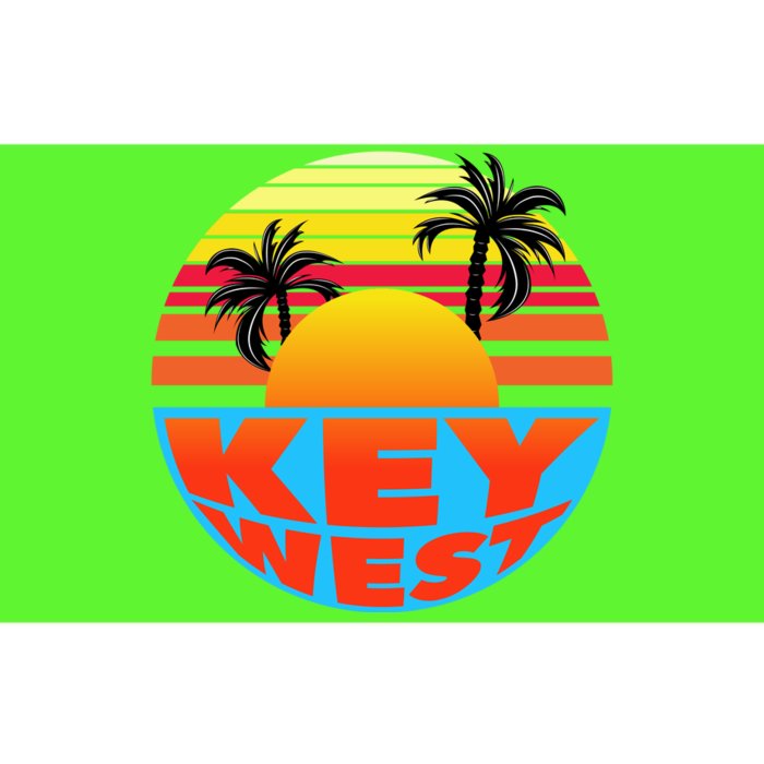 Retro Sunset Key West Florida Bumper Sticker