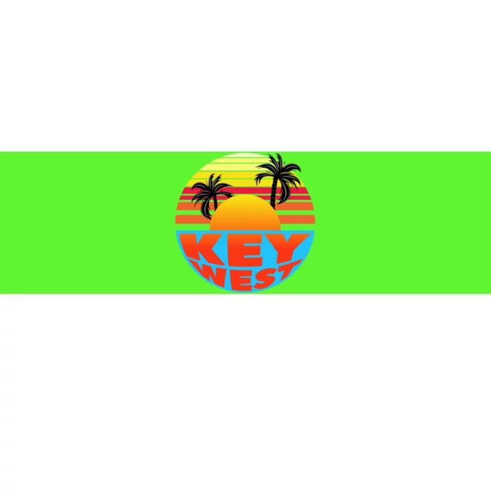 Retro Sunset Key West Florida Bumper Sticker