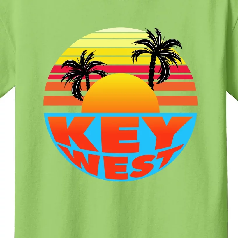 Retro Sunset Key West Florida Kids T-Shirt