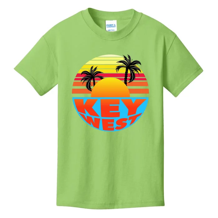 Retro Sunset Key West Florida Kids T-Shirt