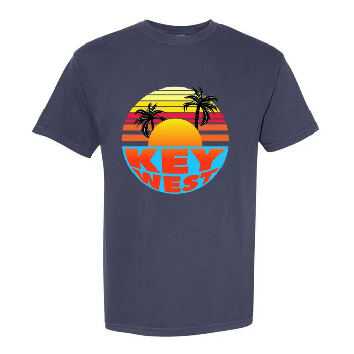 Retro Sunset Key West Florida Garment-Dyed Heavyweight T-Shirt