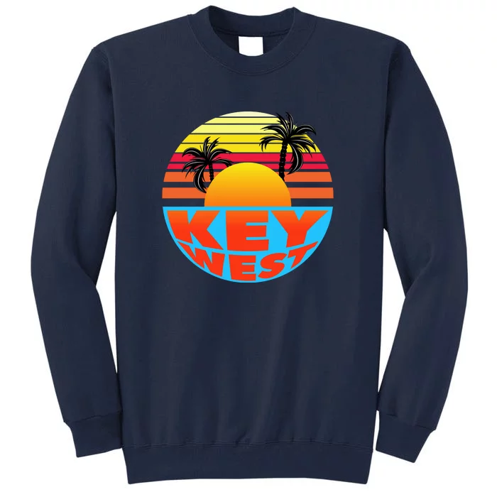 Retro Sunset Key West Florida Tall Sweatshirt