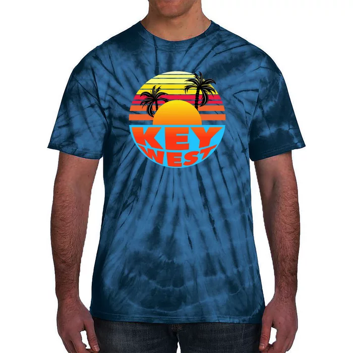 Retro Sunset Key West Florida Tie-Dye T-Shirt