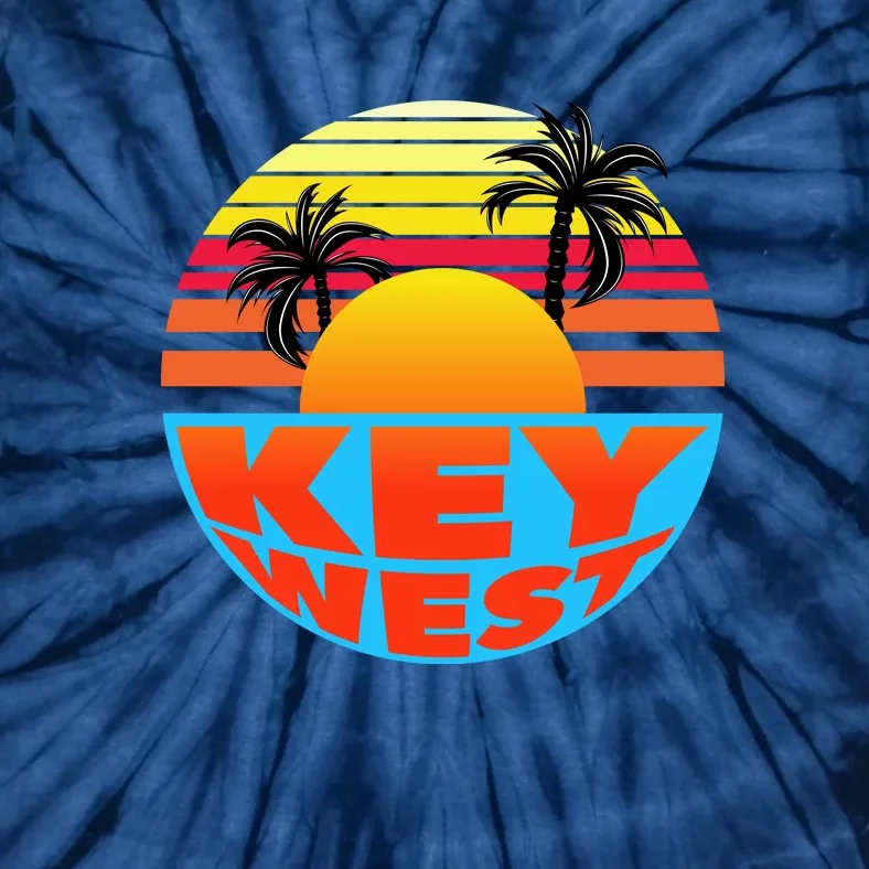 Retro Sunset Key West Florida Tie-Dye T-Shirt