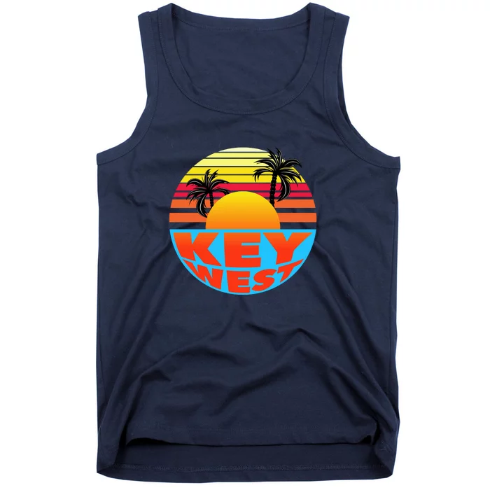 Retro Sunset Key West Florida Tank Top