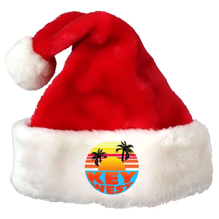 Retro Sunset Key West Florida Premium Christmas Santa Hat