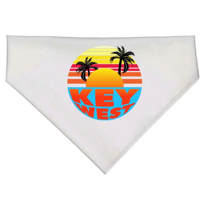 Retro Sunset Key West Florida USA-Made Doggie Bandana