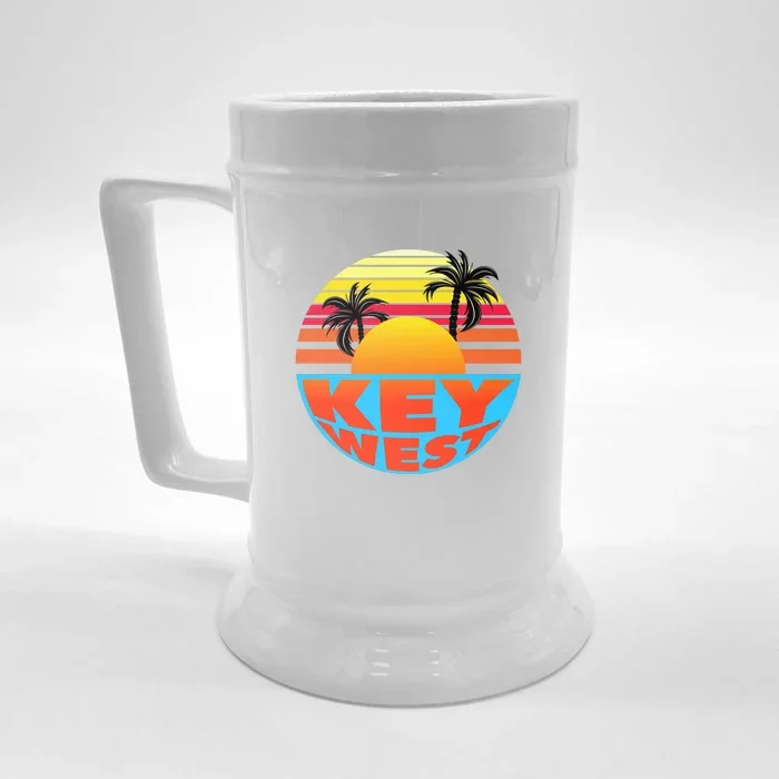 Retro Sunset Key West Florida Front & Back Beer Stein