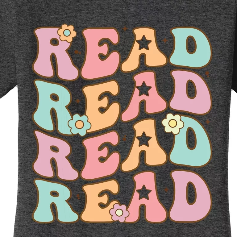 Read School Librarian Life Teacher Reading Groovy Read Women's T-Shirt