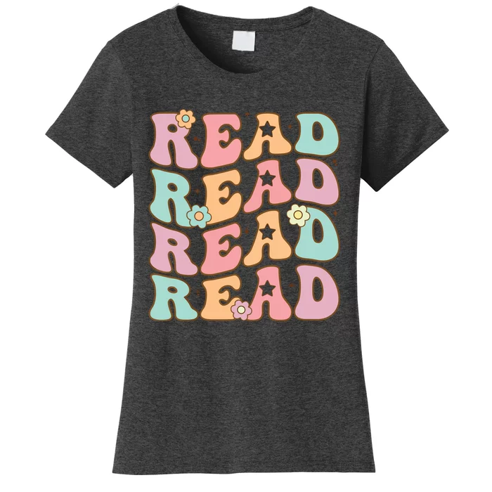 Read School Librarian Life Teacher Reading Groovy Read Women's T-Shirt