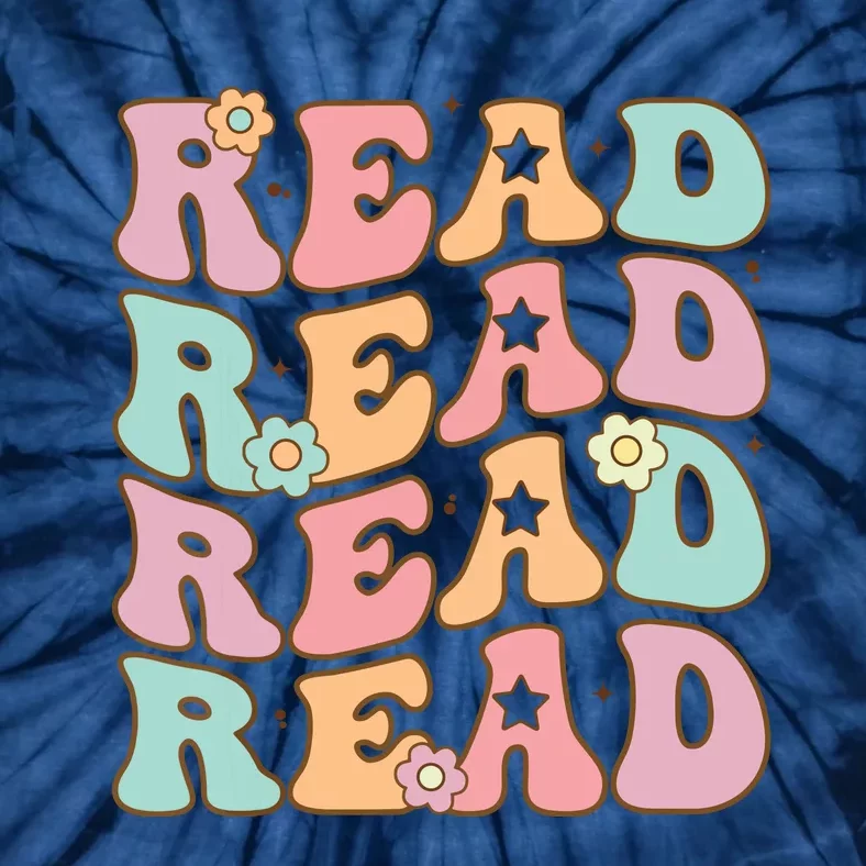 Read School Librarian Life Teacher Reading Groovy Read Tie-Dye T-Shirt