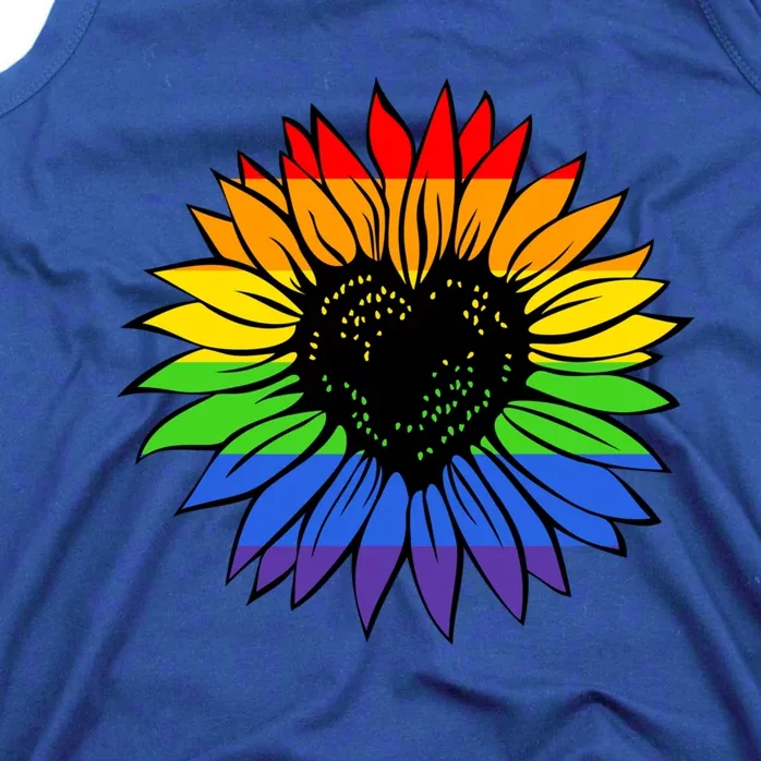 Rainbow Sunflower Lgbt Gay Lesbian Pride Cool Gift Tank Top