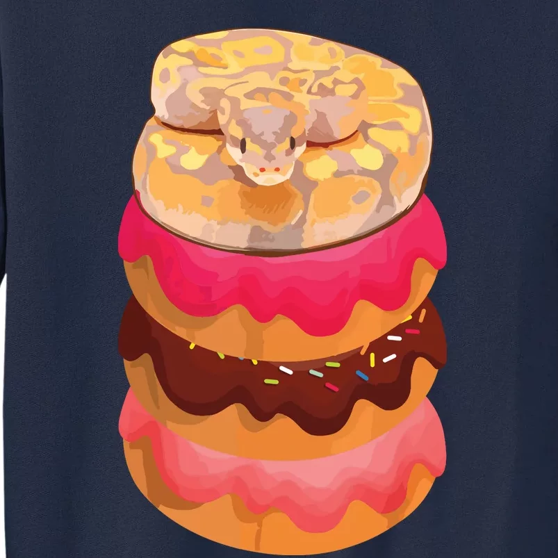 Reptile Snake Lovers Ball Python With Doughnuts Tall Sweatshirt