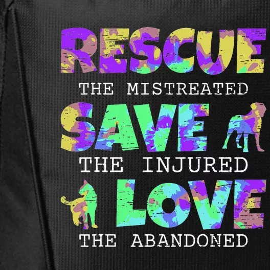 Rescue Save Love For A Animal Lover Dog Rescue Animal Rescue City Backpack