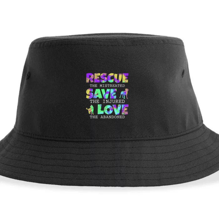 Rescue Save Love For A Animal Lover Dog Rescue Animal Rescue Sustainable Bucket Hat