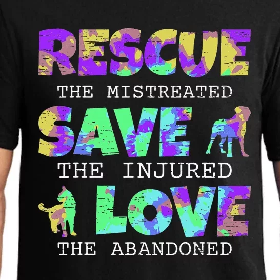 Rescue Save Love For A Animal Lover Dog Rescue Animal Rescue Pajama Set