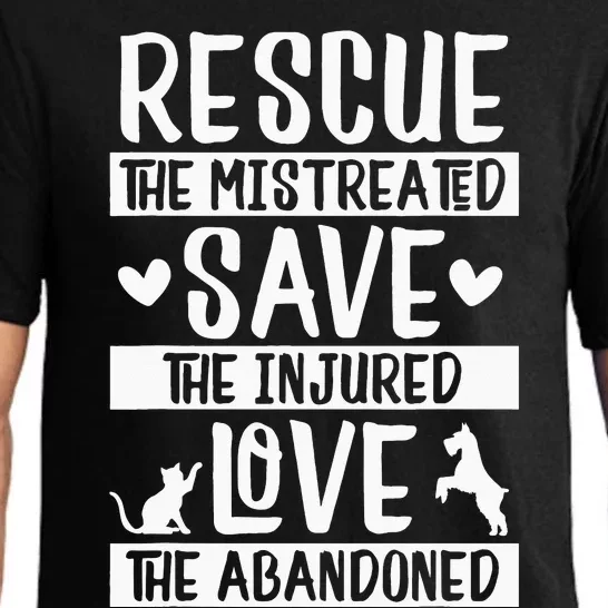 Rescue Save Love Pet Animal Rescue Gifts for Dog & Cat Lover Pajama Set