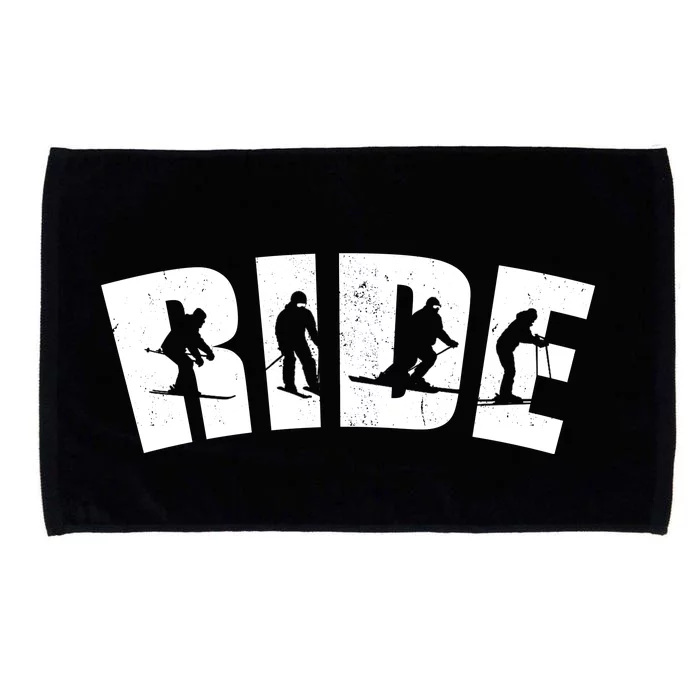 Ride Ski Lover Gift Microfiber Hand Towel