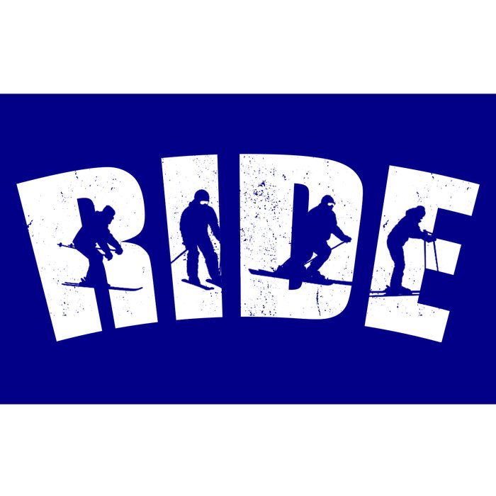 Ride Ski Lover Gift Bumper Sticker