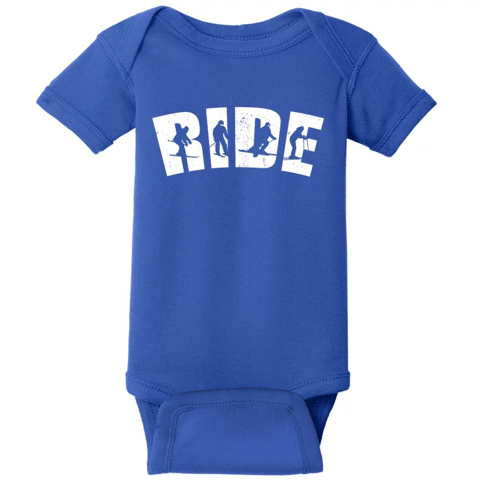 Ride Ski Lover Gift Baby Bodysuit