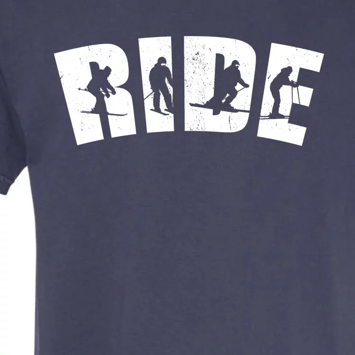 Ride Ski Lover Gift Garment-Dyed Heavyweight T-Shirt