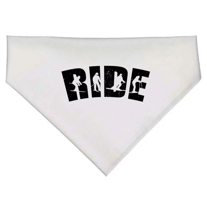 Ride Ski Lover Gift USA-Made Doggie Bandana