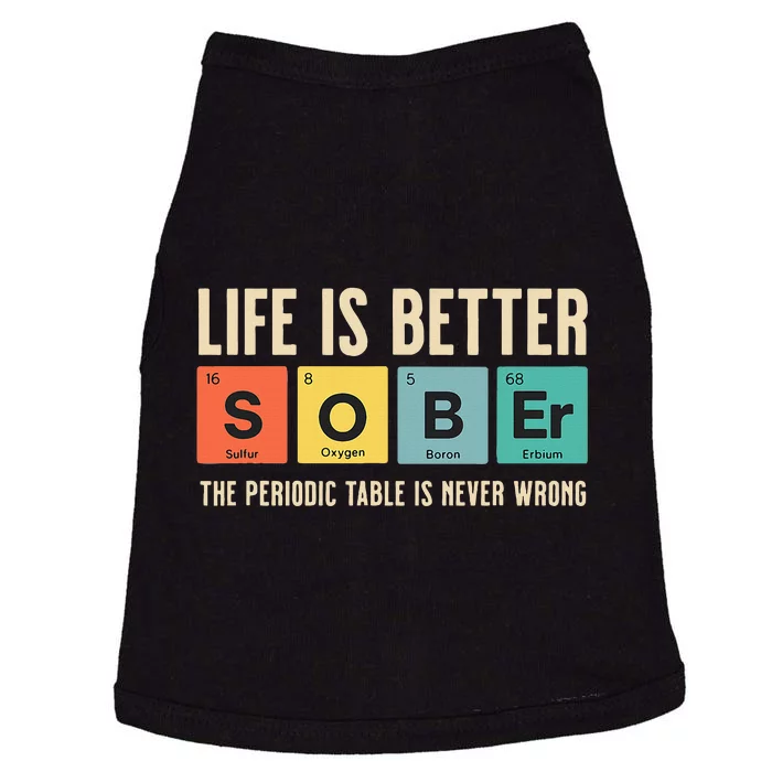 Recovery Sobriety Life Is Better Sober Periodic Table Doggie Tank