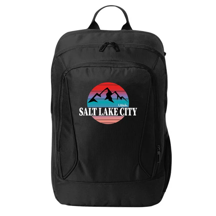 Retro Salt Lake City Utah City Backpack