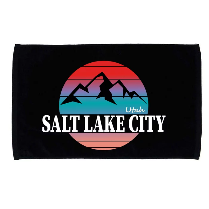 Retro Salt Lake City Utah Microfiber Hand Towel