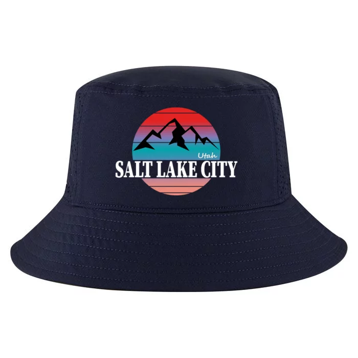 Retro Salt Lake City Utah Cool Comfort Performance Bucket Hat