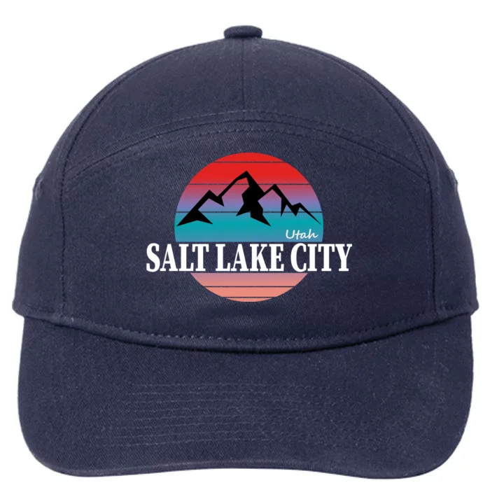 Retro Salt Lake City Utah 7-Panel Snapback Hat