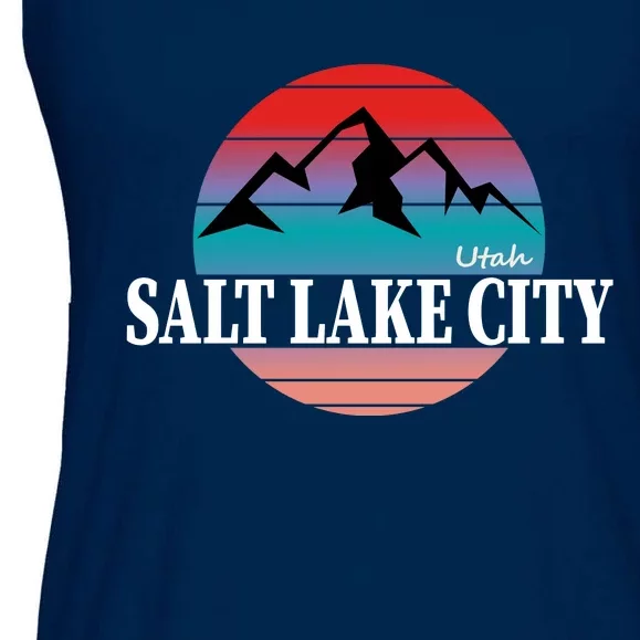 Retro Salt Lake City Utah Ladies Essential Flowy Tank