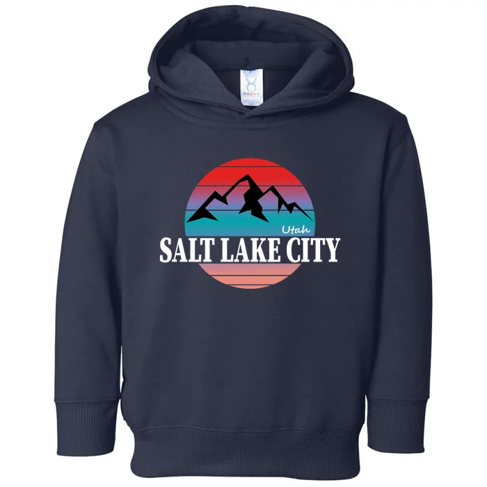 Retro Salt Lake City Utah Toddler Hoodie