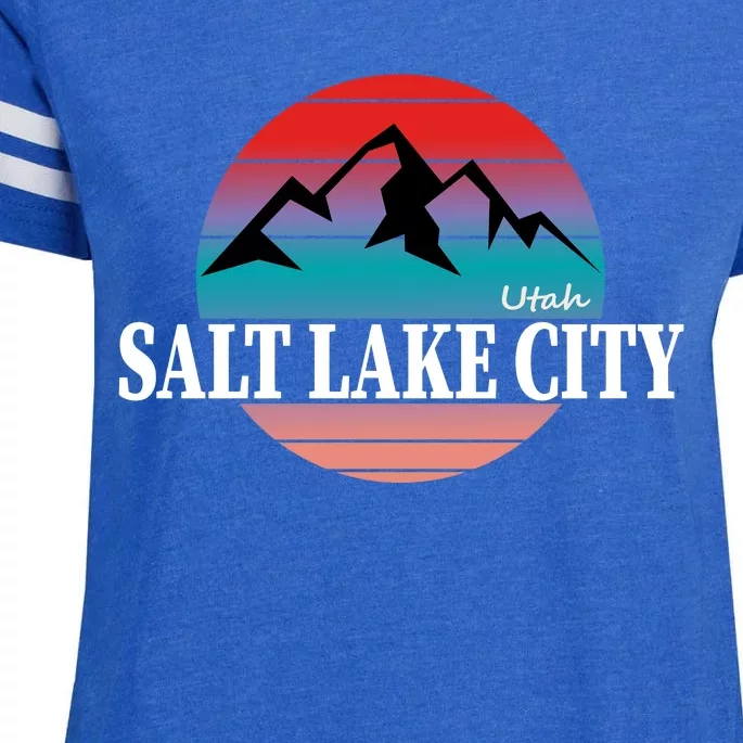 Retro Salt Lake City Utah Enza Ladies Jersey Football T-Shirt