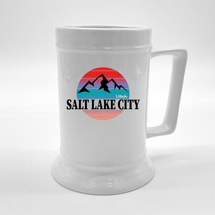 Retro Salt Lake City Utah Front & Back Beer Stein