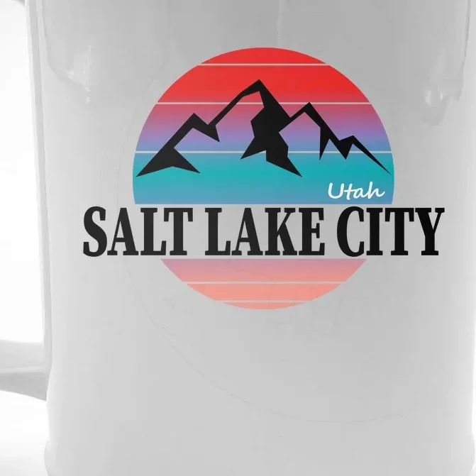 Retro Salt Lake City Utah Front & Back Beer Stein