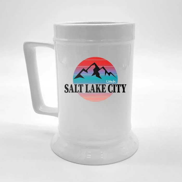 Retro Salt Lake City Utah Front & Back Beer Stein