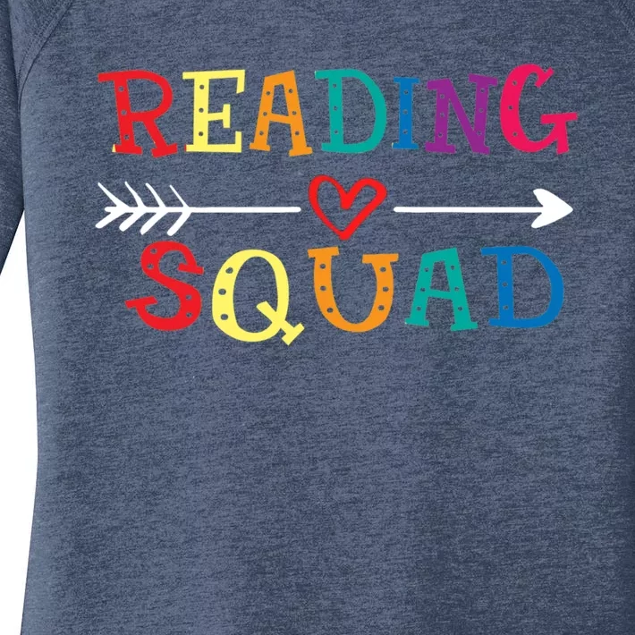 Reading Squad Love Reading Teacher Appreciation Great Gift Women's Perfect Tri Tunic Long Sleeve Shirt